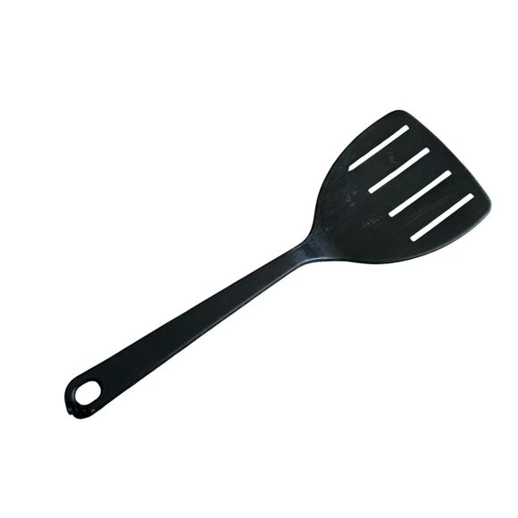 Vintage Tailor Made 4 Slot Spatula Turner Flipper Nylon Plastic Black - Picture 1 of 7